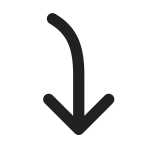 Arrow Curve Down Right SVG Icon